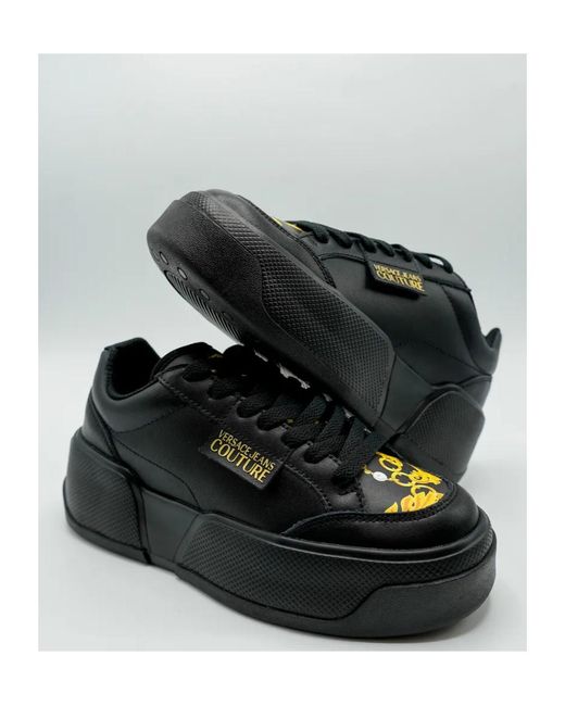 Versace Jeans Black Laced Sneakers