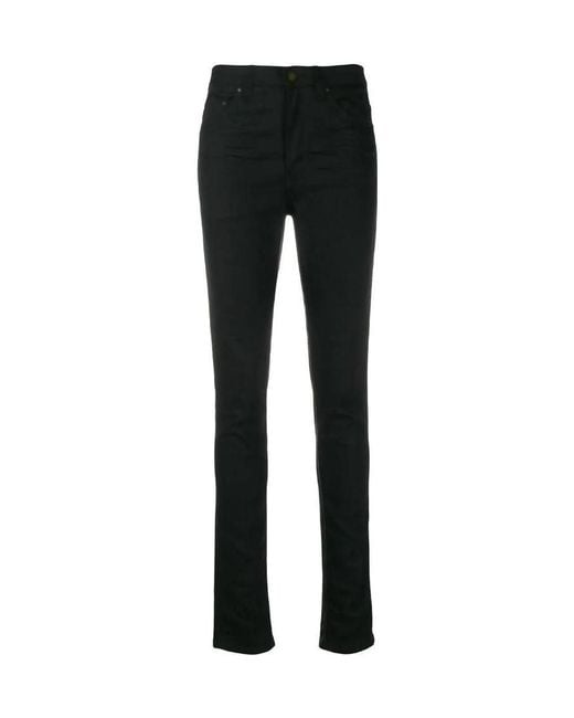 Saint Laurent Black Mid-Rise Skinny Jeans