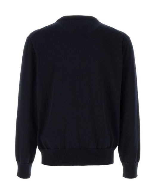 Jil Sander Blue Long Sleeve Crewneck Jumper for men