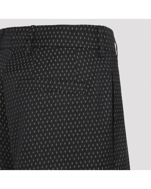 Dries Van Noten Black Dot Printed Straight-Leg Trousers