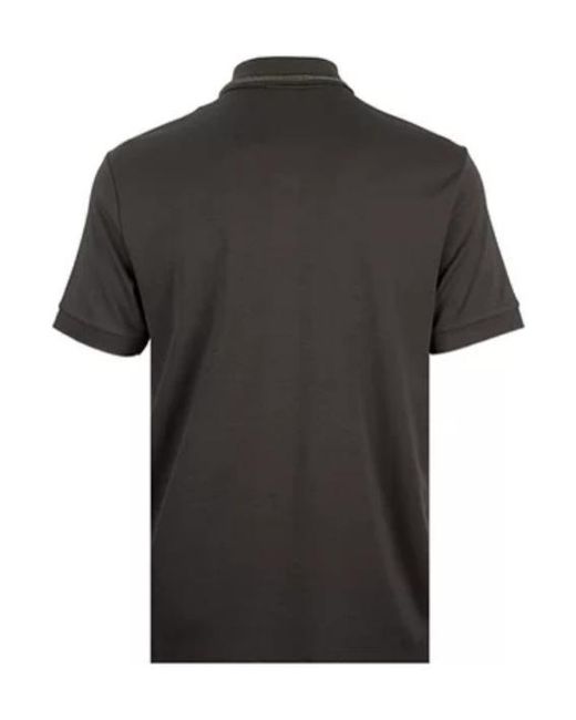 Emporio Armani Black Short-Sleeved Polo Shirt for men