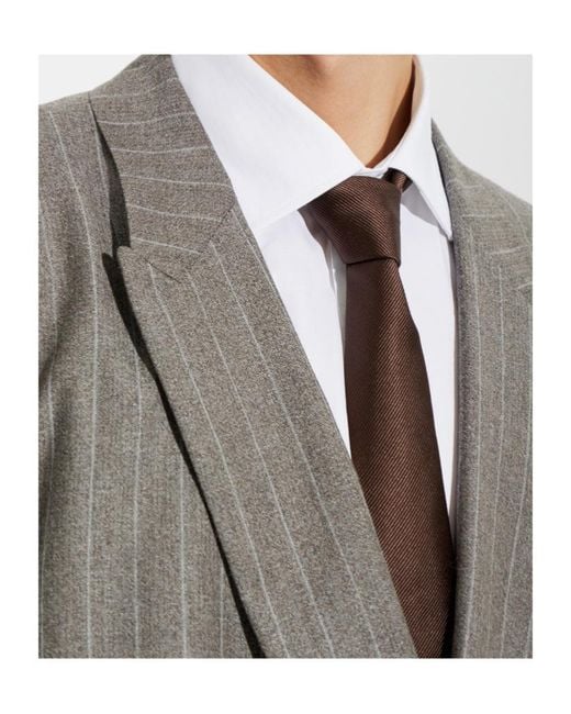 Giorgio Armani Brown Pointed-Tip Tie for men