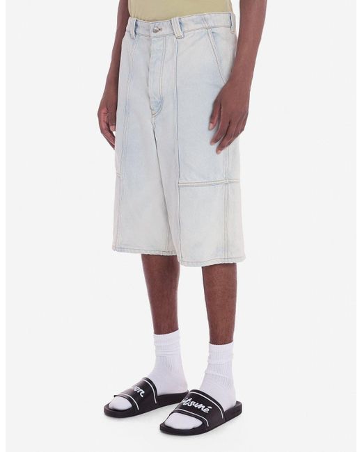 Maison Kitsuné Blue Maison Kitsuné Denim Bermuda Shorts for men