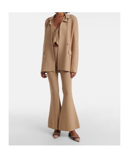 Gabriela Hearst Natural Virgin Wool Flared Pants