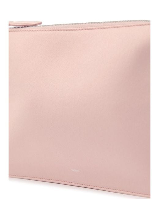 Totême  Pink Trifold Satin Clutch