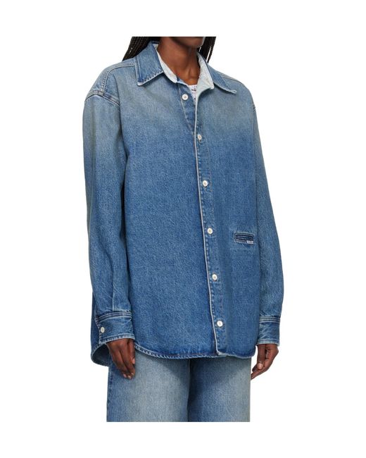 MM6 by Maison Margiela Blue Long-Sleeved Denim Shirt