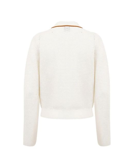 Casablanca White Piping-Detail Collared Jacket