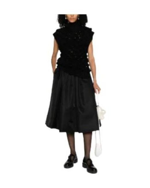 Simone Rocha Black Sleeveless Turtleneck Sweater