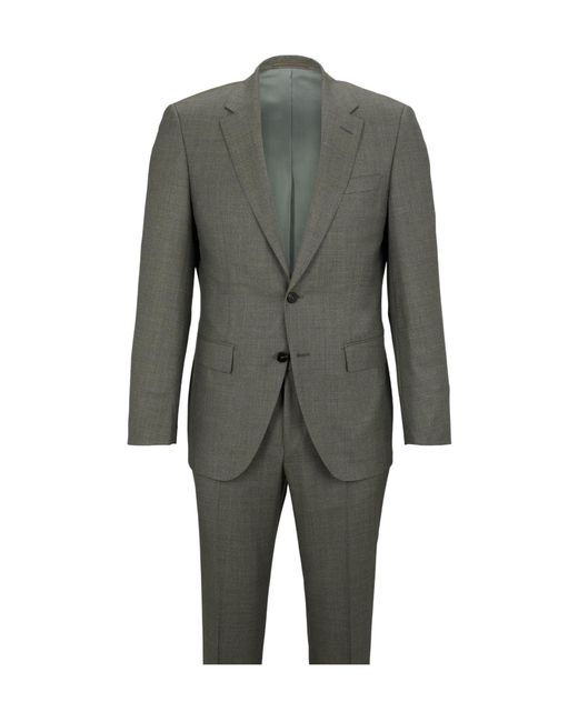 Boss Gray Two-Piece Tailored Suit Set for men