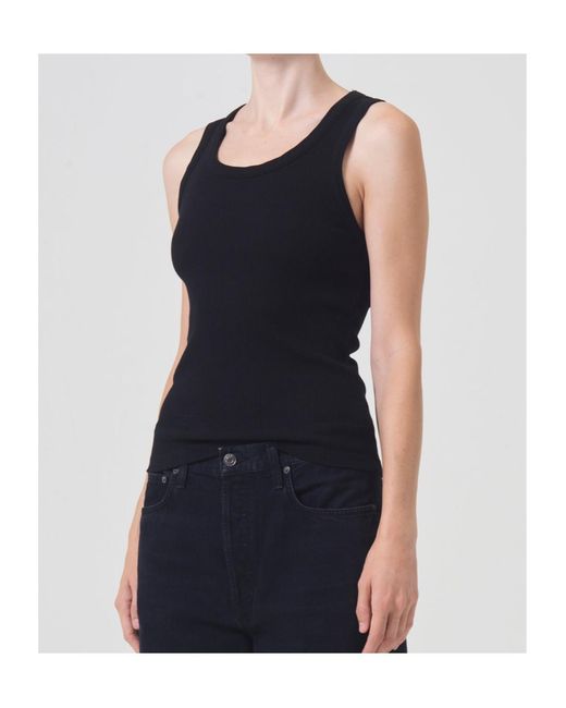 Agolde Blue Poppy Sleeveless Tank Top