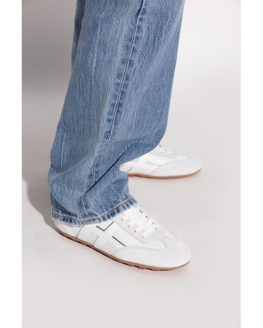 Hogan White Olympia Side H Patch Sneakers