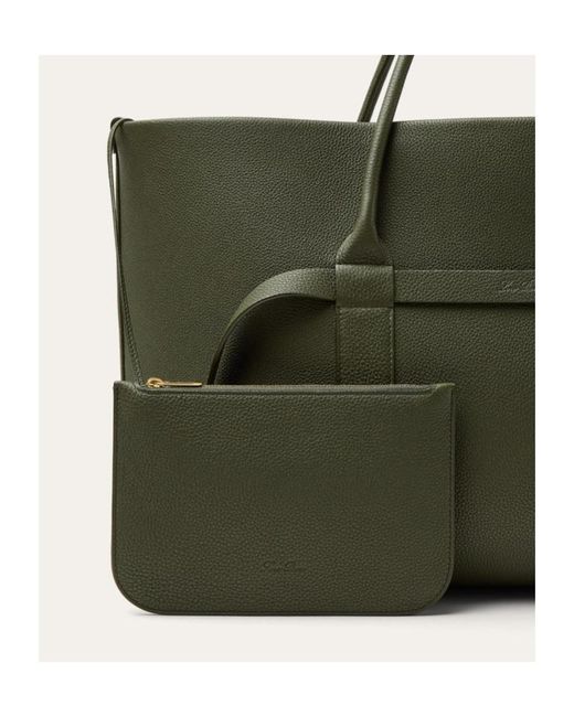 Loro Piana Green Ghiera Shopper Large