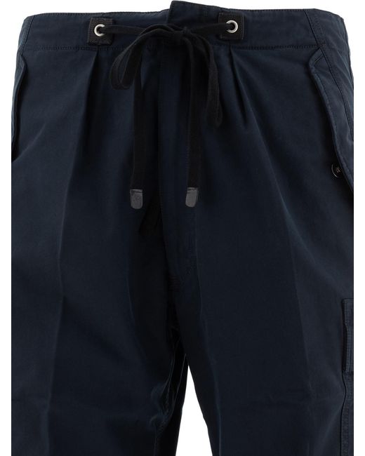 Tom Ford Blue Drawstring Cargo Trousers for men