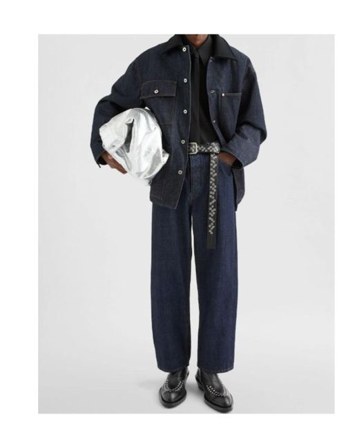 Jil Sander Blue Loose Denim Jeans for men