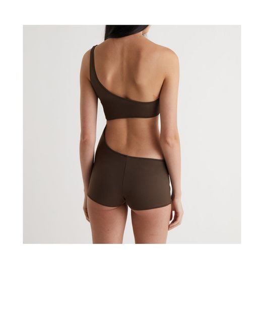 Paloma Wool Brown Asymmetrical Swimsuit