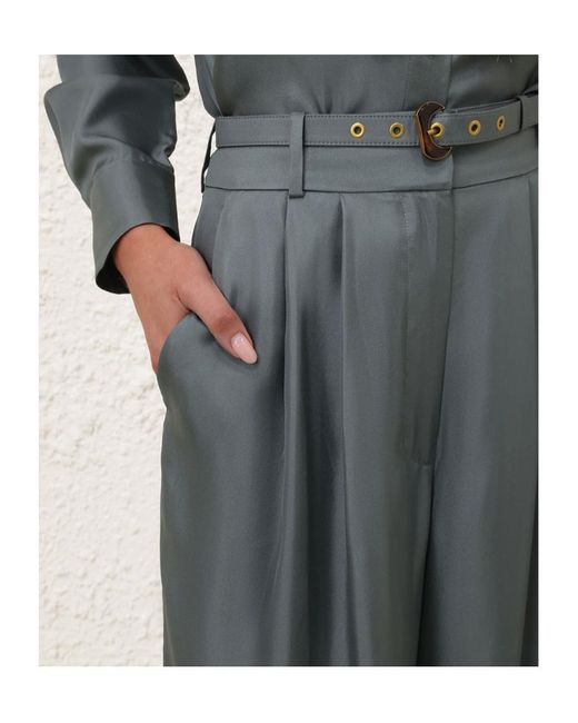 Zimmermann Gray Wide Leg Pant