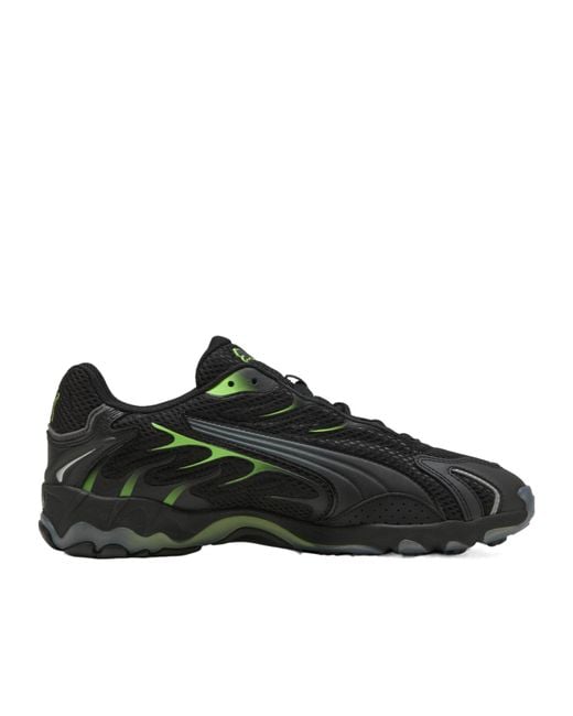 PUMA Black Inhale Colour Shifting Lace-Up Sneakers for men