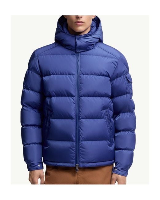 Moncler Blue Maya Zip-Up Hooded Jacket for men