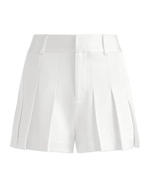Alice + Olivia White Belt Loop Shorts
