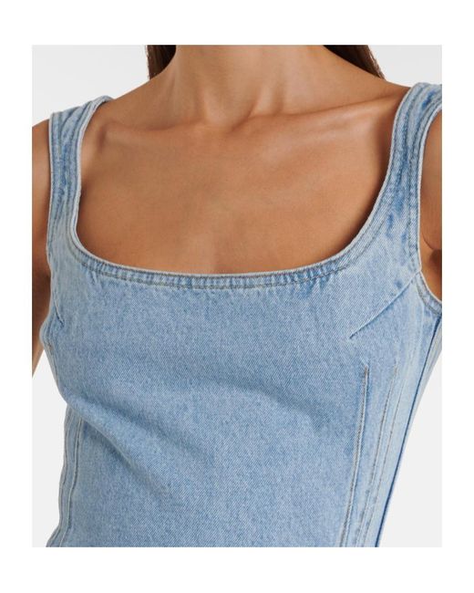 Magda Butrym Blue Denim Midi Dress