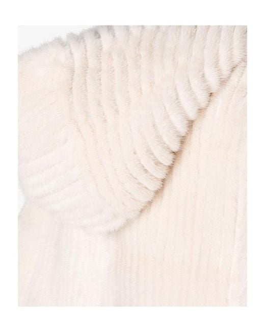 Fendi White Mink Travel Scarf
