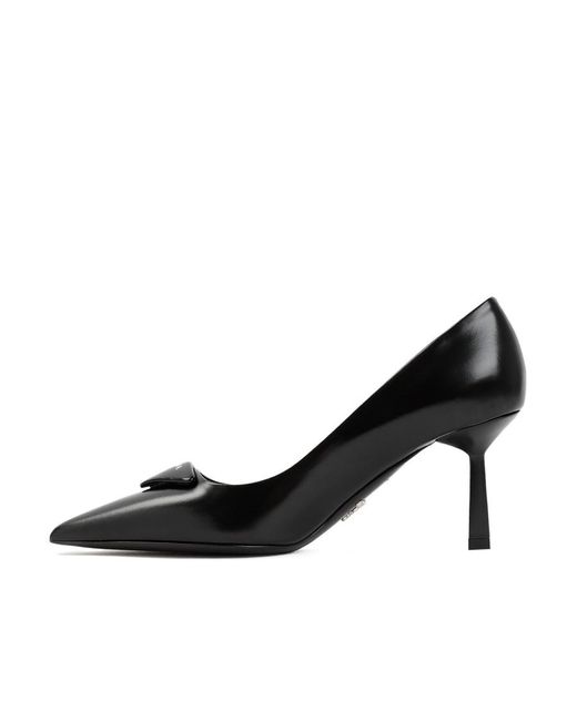 Prada Black Pointed Toe Slip-On Pumps