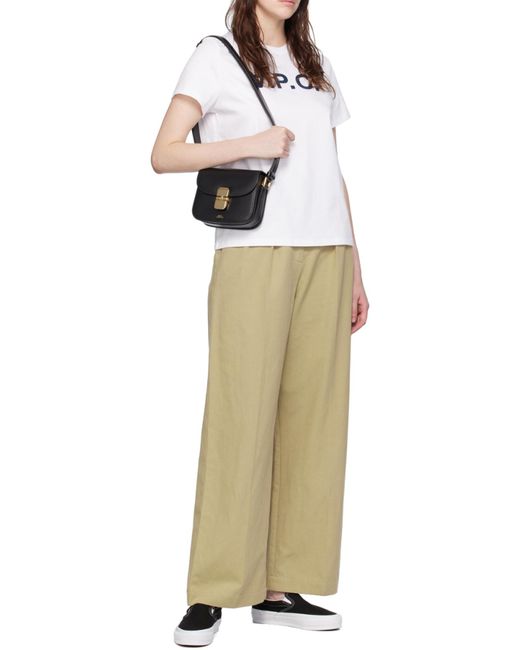 A.P.C. White Grace Mini Shoulder Bag