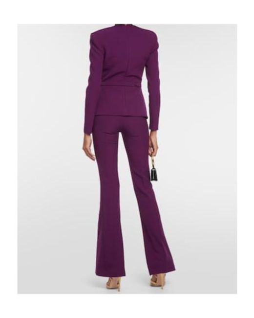 Safiyaa Purple Cutout Detail Top