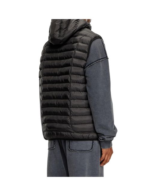 DIESEL Black W-Temple Gilet for men