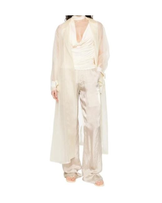 Herno White Belted Coat