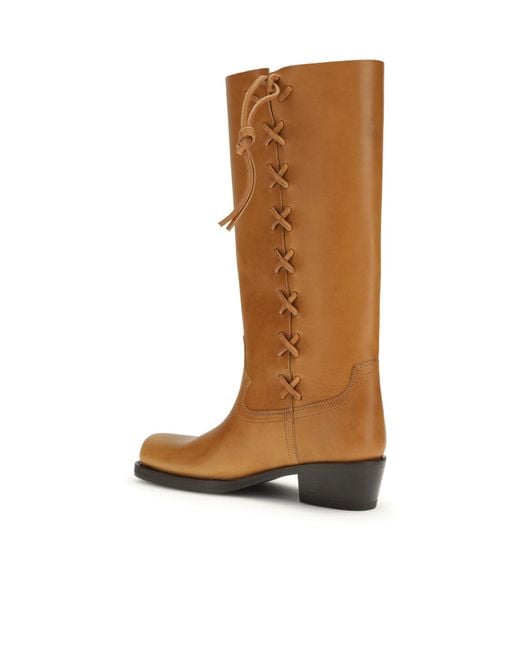 Paris Texas Brown Roxanne Lace-Up Boots