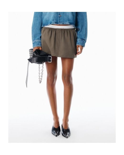 Alexander Wang Gray Double Layer Waist Skirt