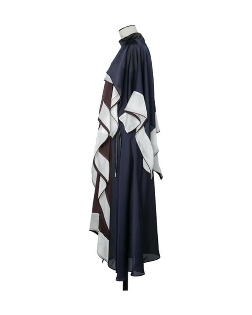 Sacai Multicolor Satin X Chiffon Dress