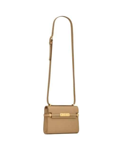 Saint Laurent White Manhattan Mini Crossbody Bag