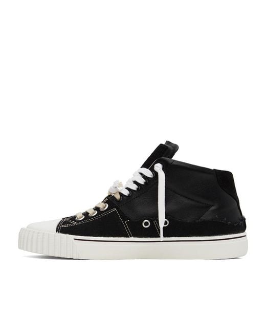 Maison Margiela Black Evolution Lace-Up Sneakers for men