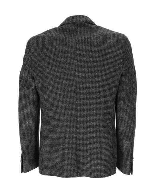 Lubiam Black Single-Breasted Suit Jacket for men