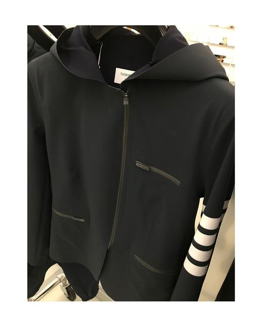 Thom Browne Blue 4-Bar Tech Compression Zip-Up Jacket