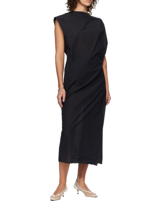 Jacquemus Black Sleeveless Asymmetric Dress