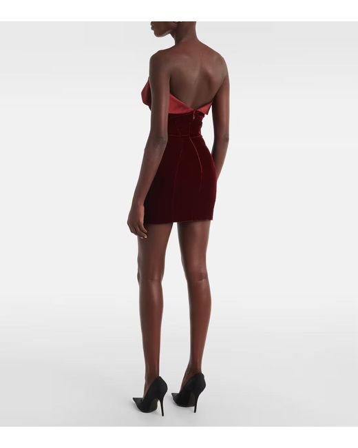 Mugler Red Sweetheart Sleeveless Dress
