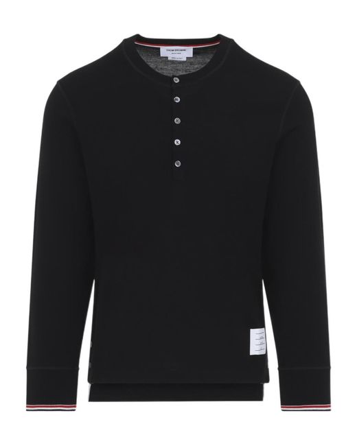 Thom Browne Blue Rwb Striped Knitted Top for men
