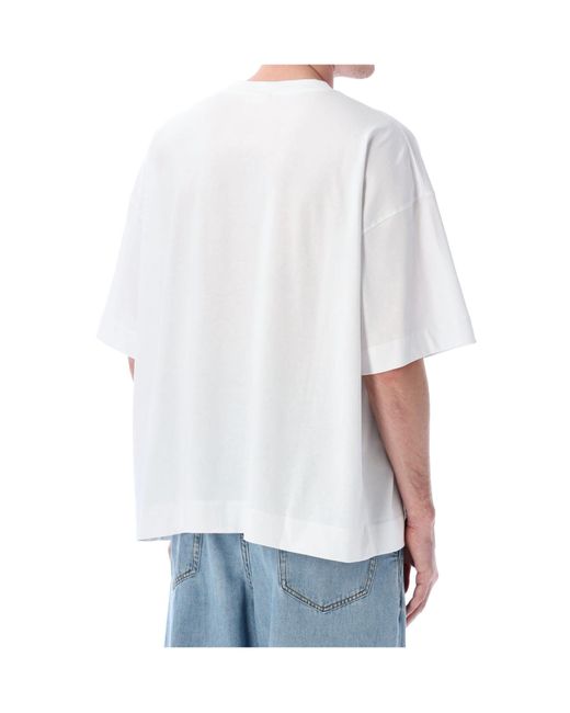Dries Van Noten White Short-Sleeved T-Shirt for men