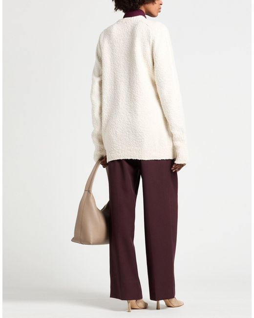 Maison Margiela White Solid Color Knit Sweater