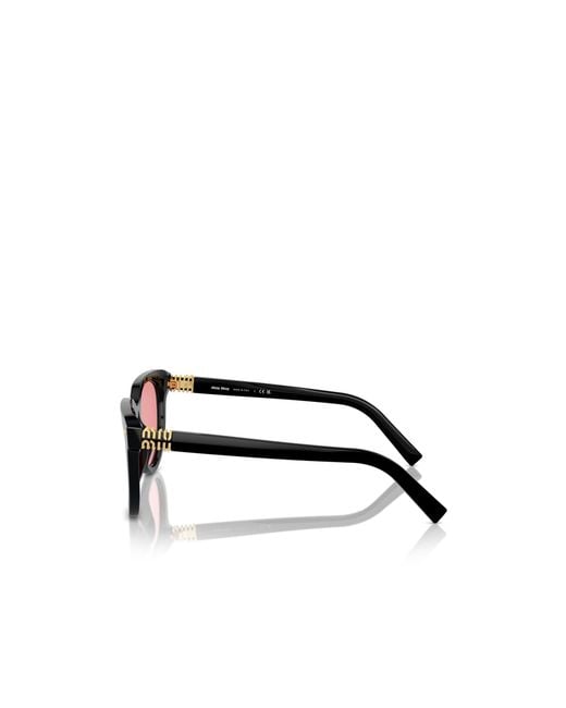 Miu Miu Pink Eyewear Pilot Frame Full Rim Sunglasses