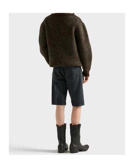 Prada Blue Denim Bermudas for men