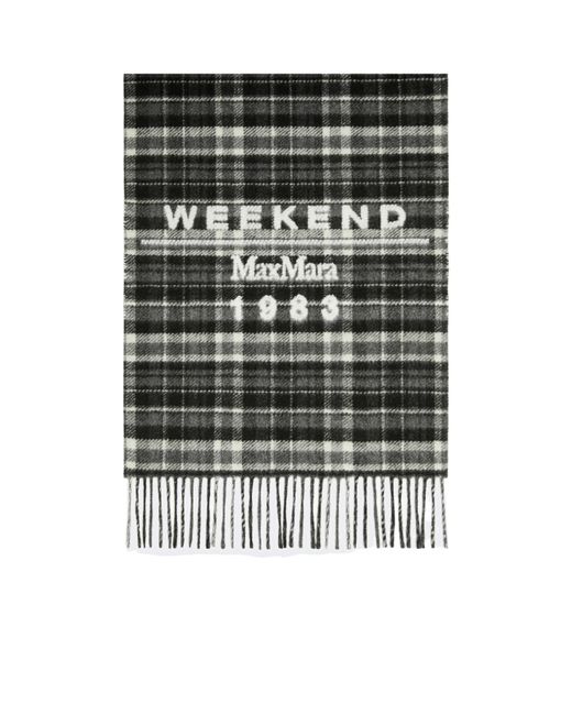 Weekend by Maxmara Black Jacquard Wool-Blend Stole