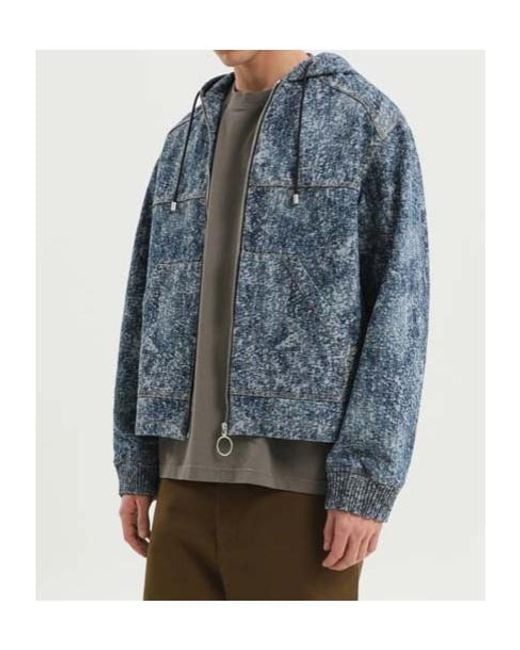 1989 STUDIO Blue Acid-Wash Denim Coat for men