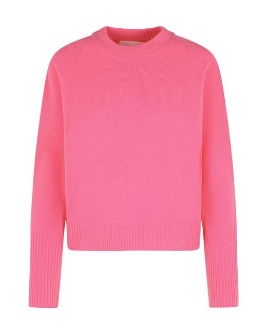 Closed Pink Ribbed Crew Neck Sweater