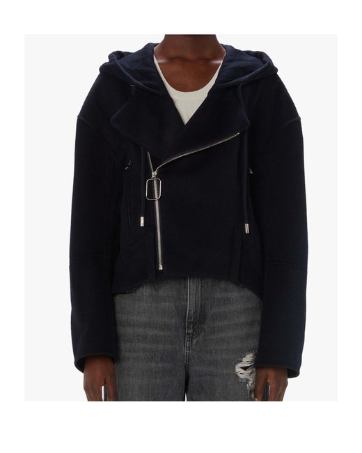J.W. Anderson Blue Jw Anderson Hooded Biker Jacket
