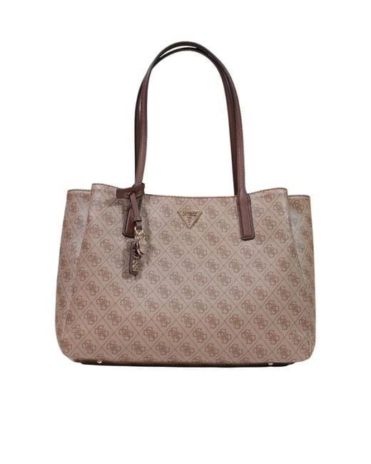 Guess Brown Patterned Handbag