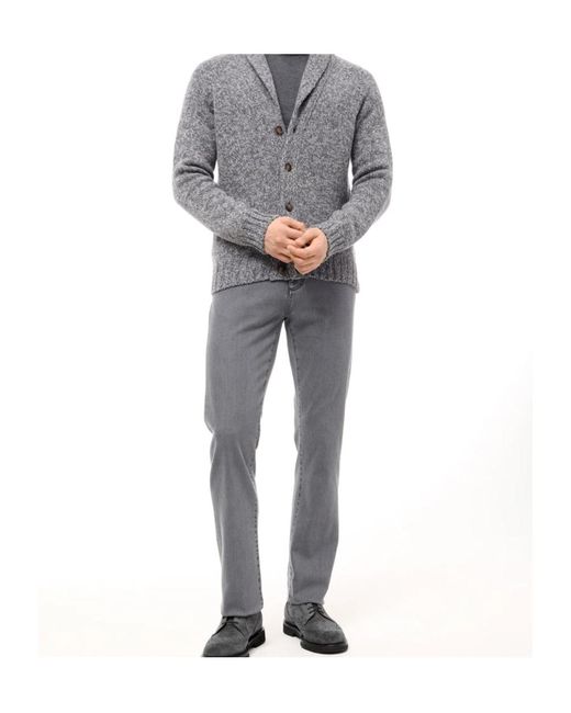 Canali Gray Jeans With Belt Loops for men